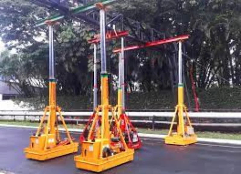 Montagem de pórticos