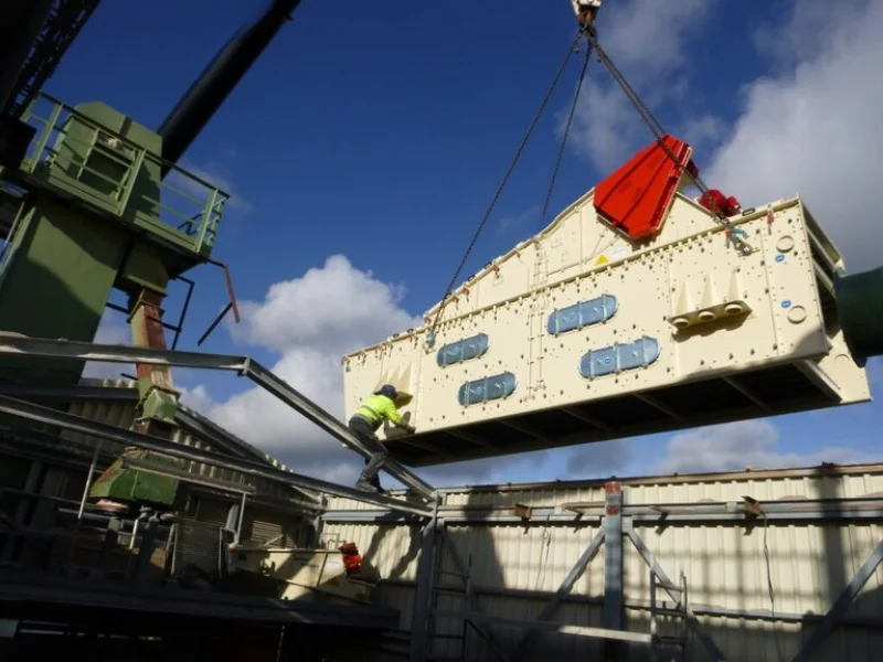 Movimentação de peneiras